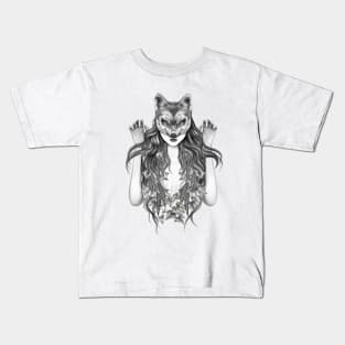 Wolf Woman Kids T-Shirt